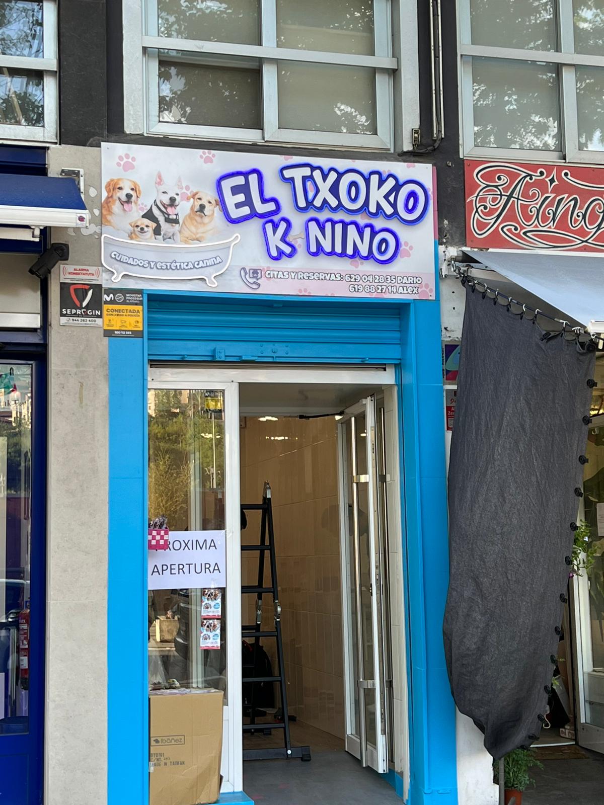 Rótulo El Txoko K Nino instalado por Yoka Rótulos